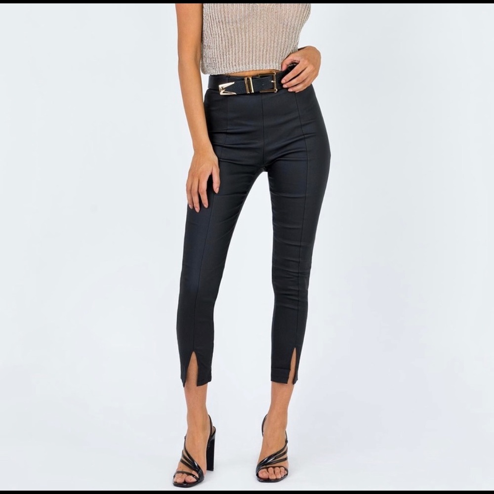 PRINCESS POLLY EVANORA FAUX LEATHER LEGGINGS NWOT